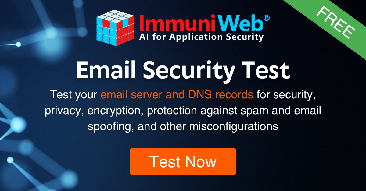 Email Access Testing Email Security Test | ImmuniWeb